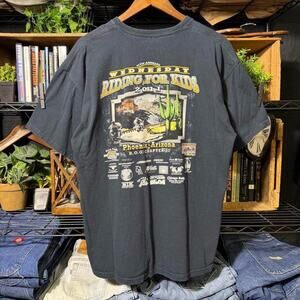 2011 Harley Owners Group Bike Rally Tee Faded Black Motorcycle Shirt Mens XL